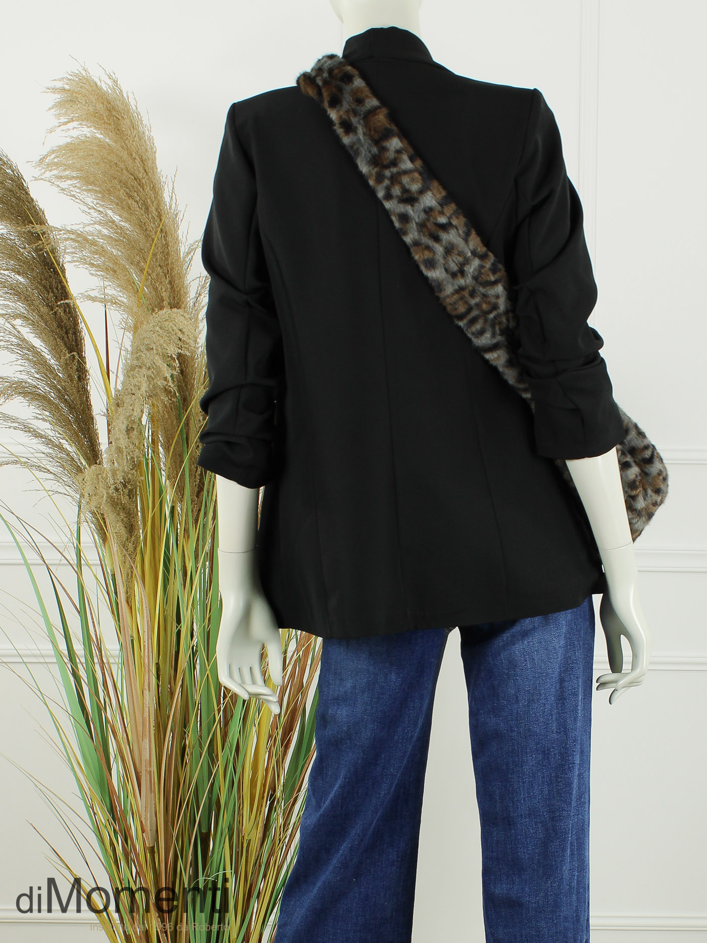 Faux Fur Tas Animal - Grijs