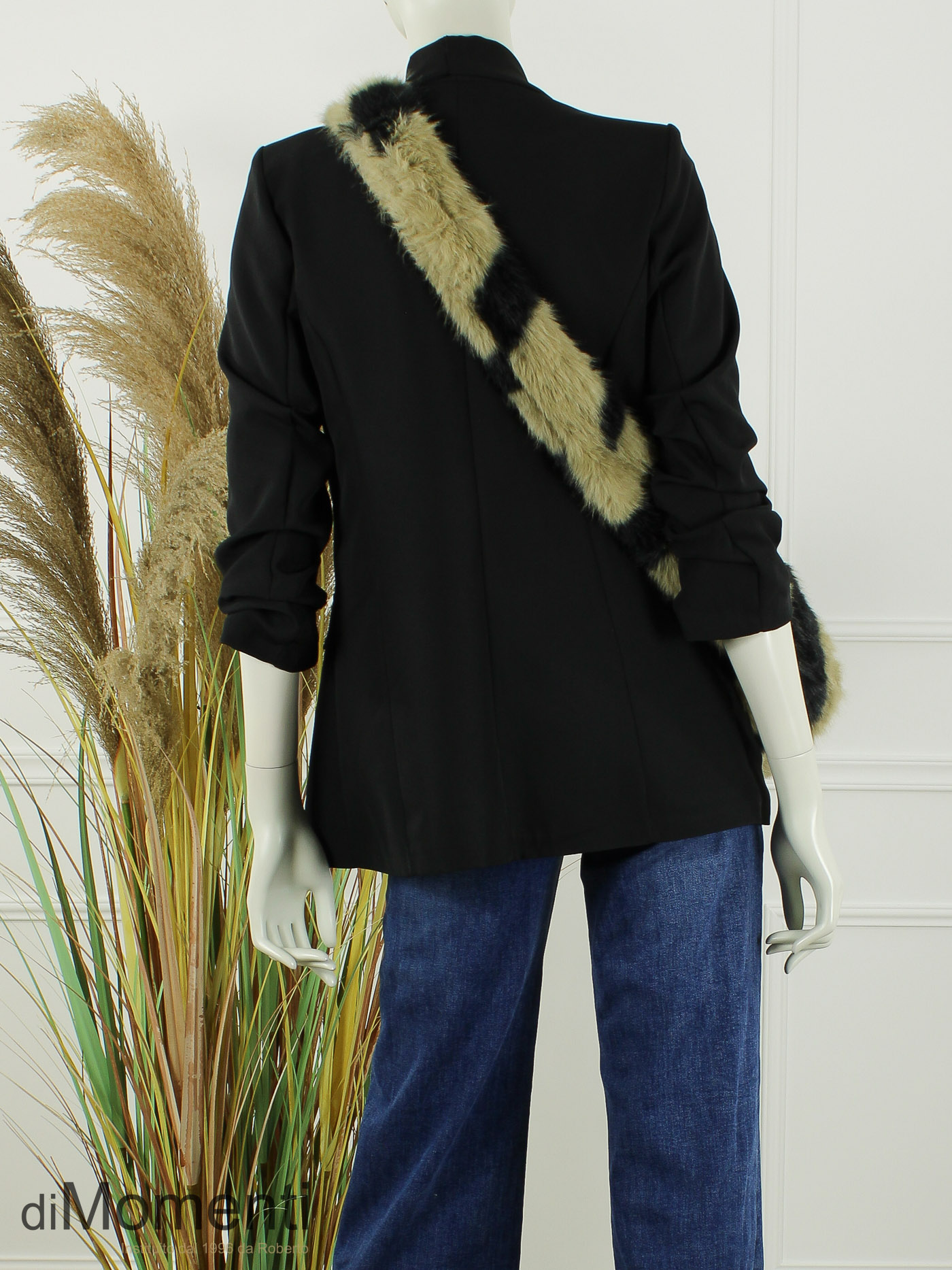 Faux Fur Tas Animal - Zebra / Camel