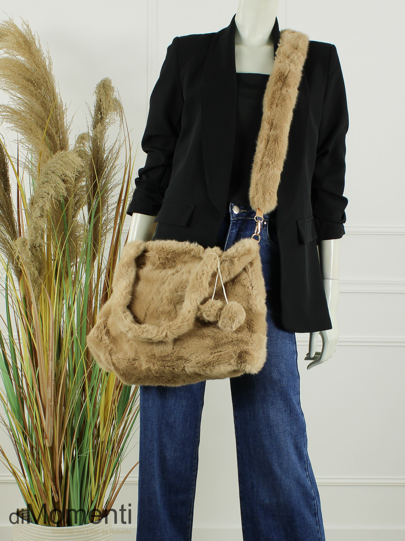 Faux Fur Tas Wolly - Camel