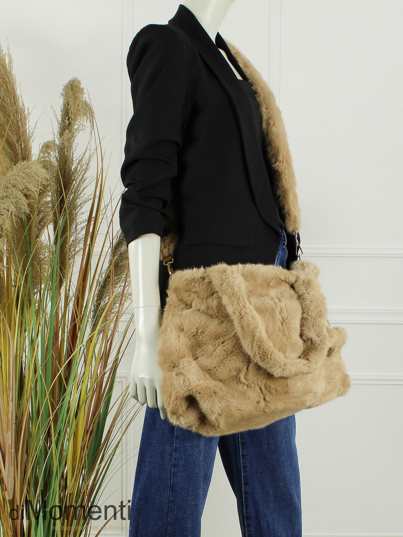 Faux Fur Tas Wolly - Camel