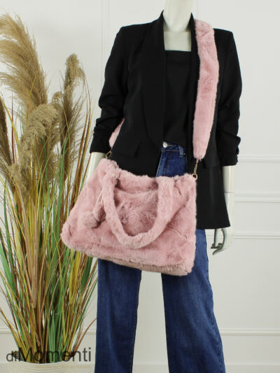 Faux Fur Tas Wolly - Roze