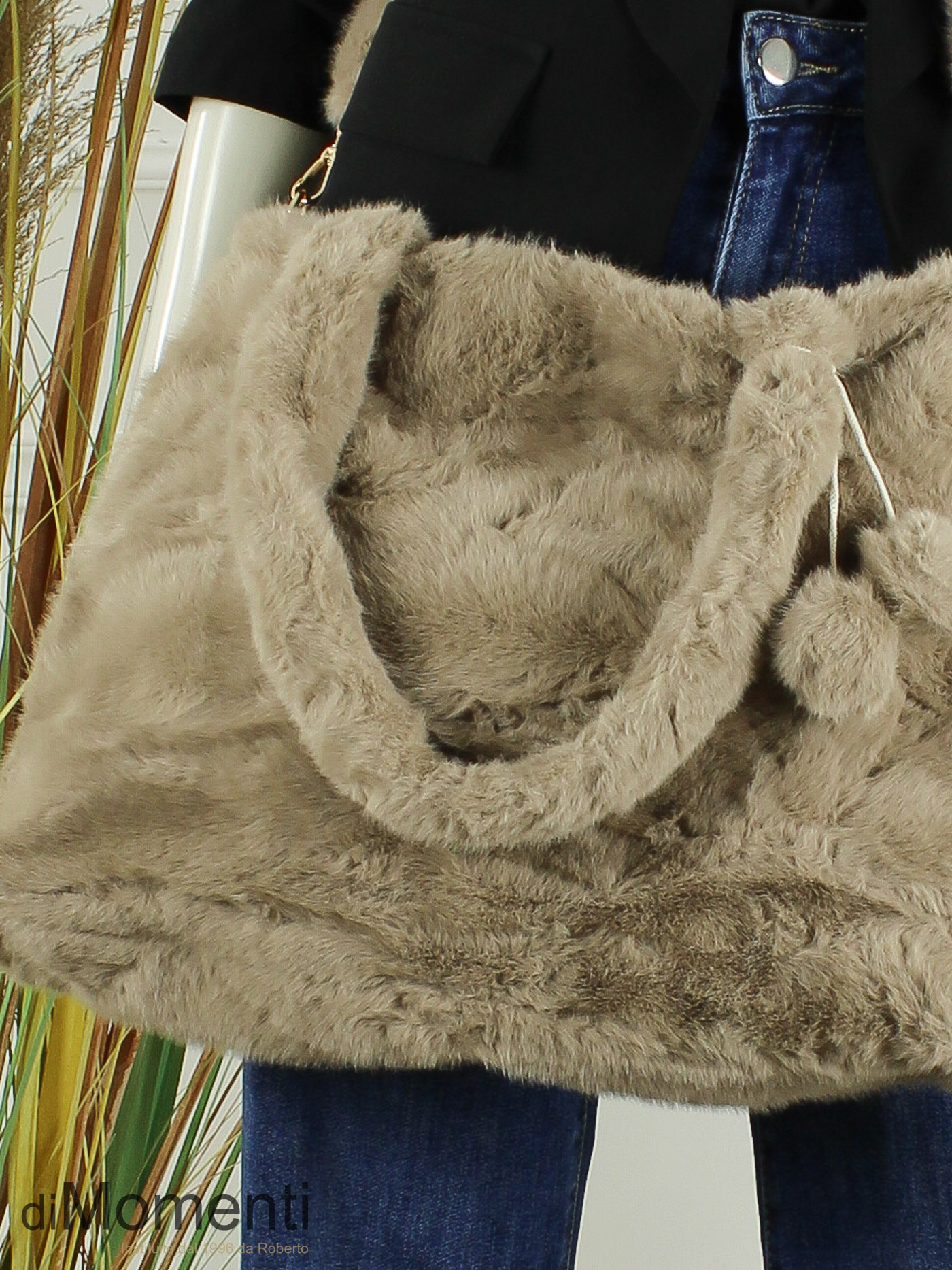 Faux Fur Tas Wolly - Taupe