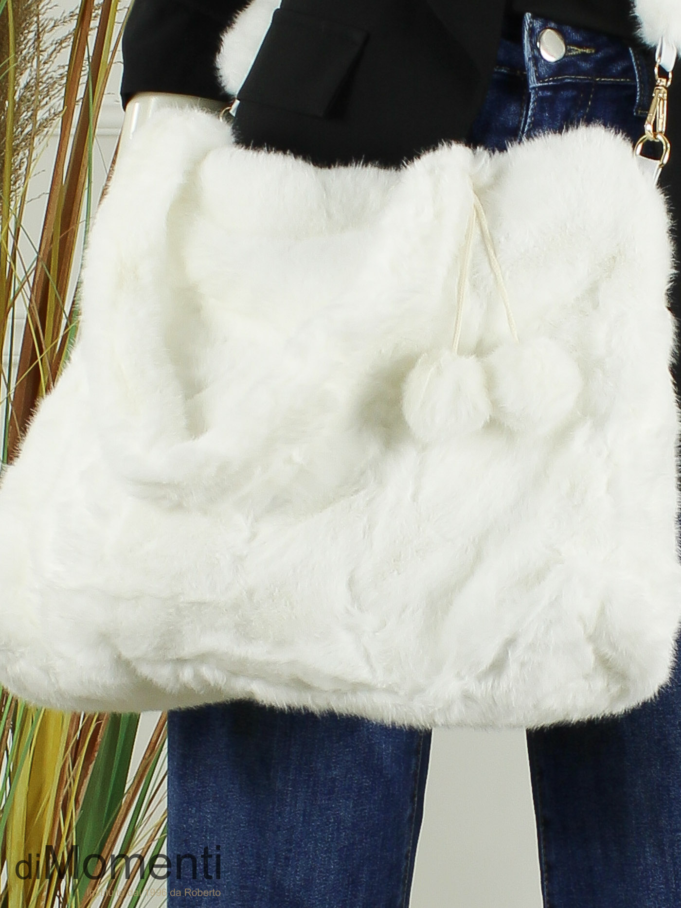 Faux Fur Tas Wolly - Wit