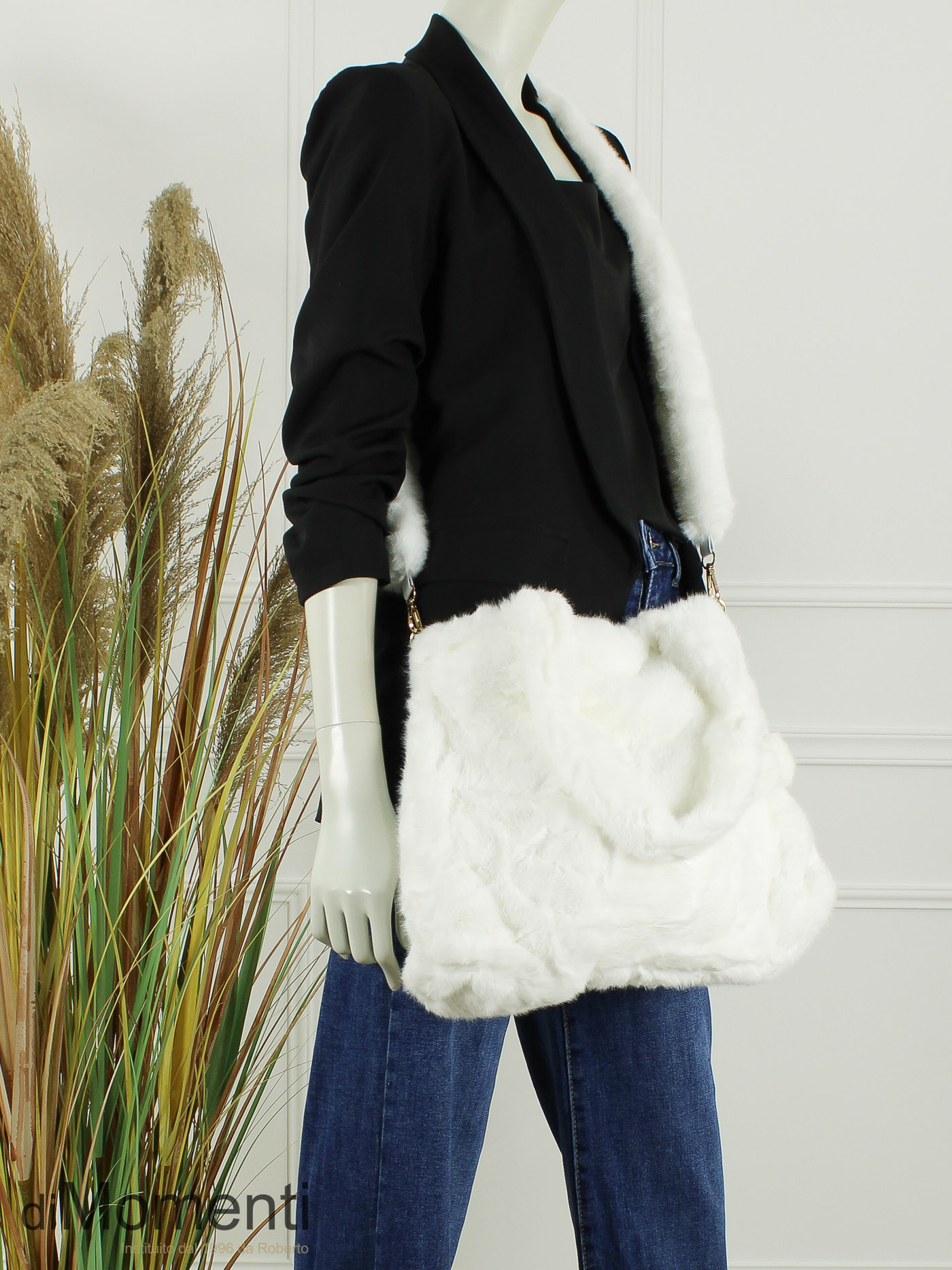 Faux Fur Tas Wolly - Wit