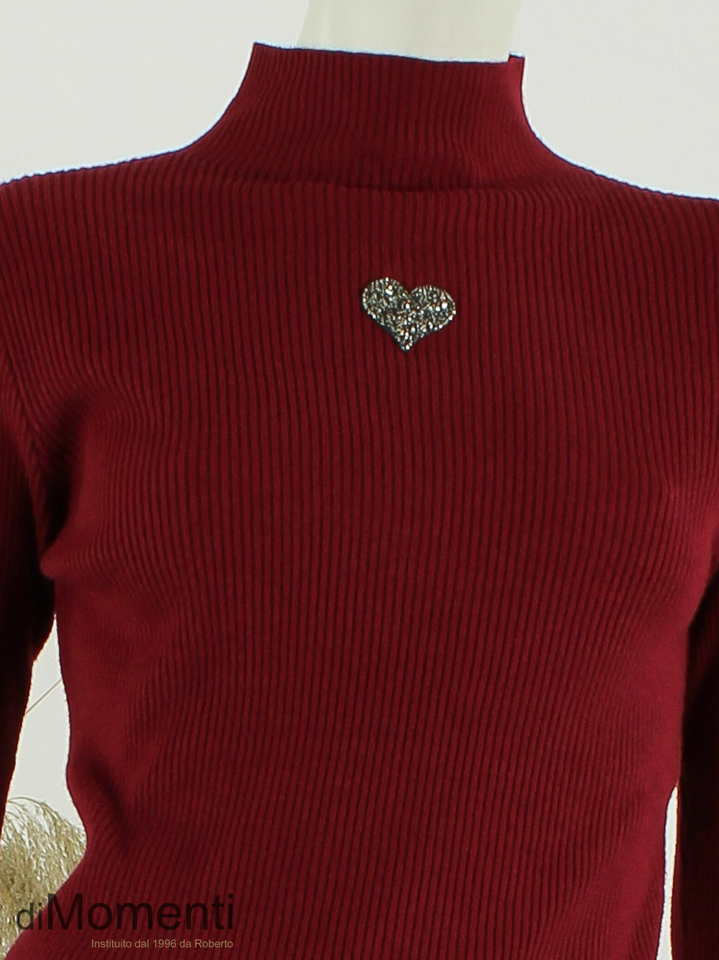 Top Cheryl Lange mouw Hart - Bordeaux