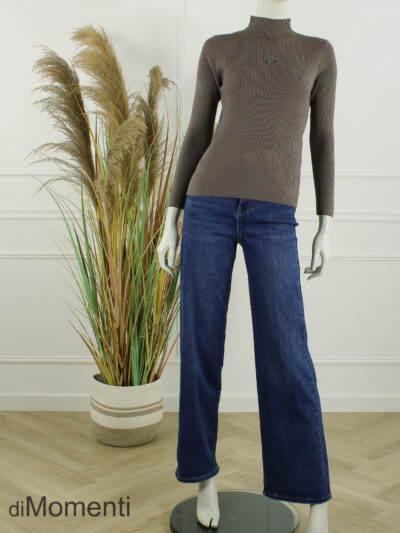 Top Cheryl Lange mouw Hart - Taupe