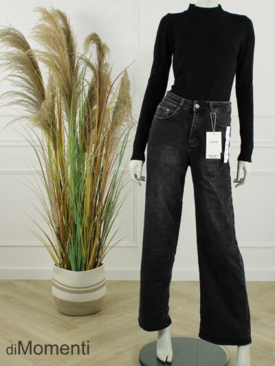 G-Smack Wide Leg Jeans – Washed Zwart