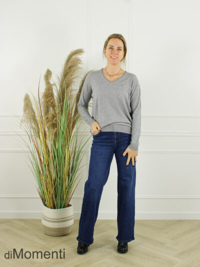 Fijn Brei Top Mabel - Grijs Melee