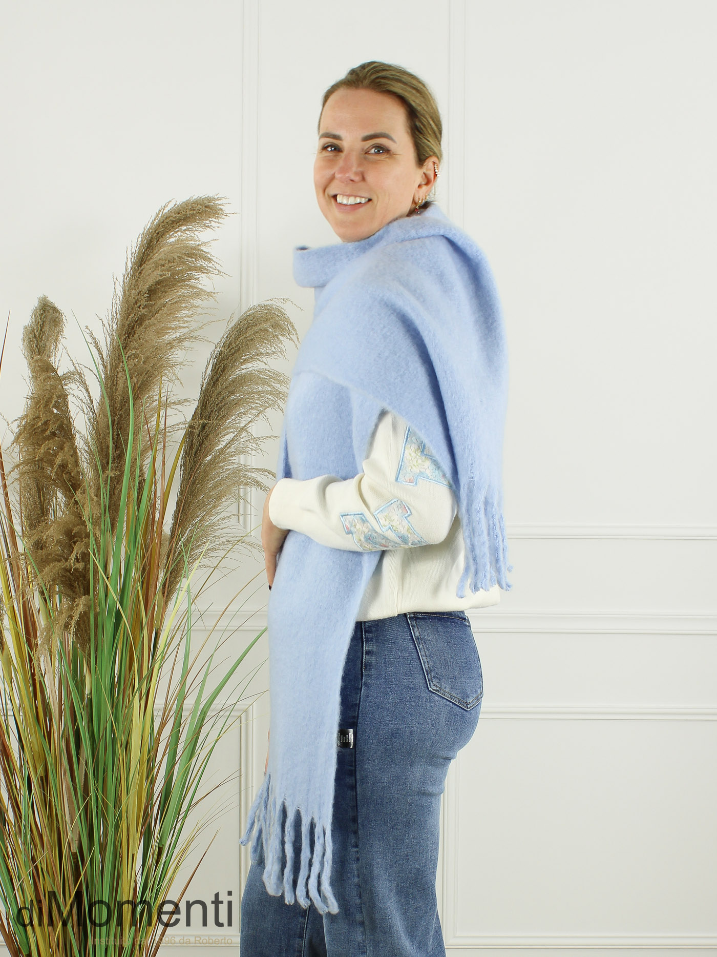 Sjaal Hazel - Licht Blauw