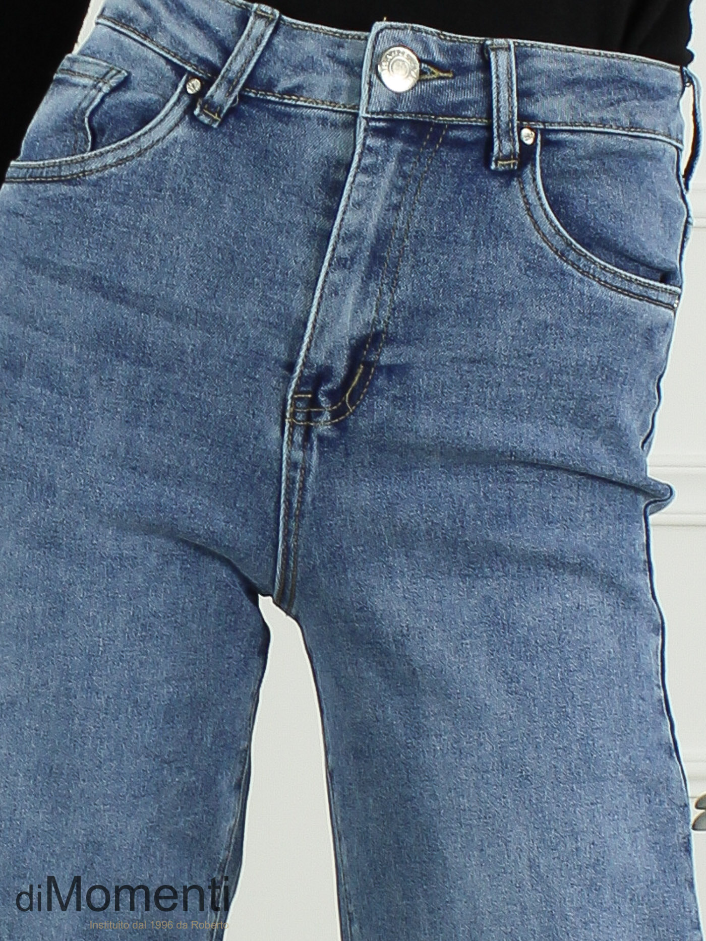 Goodies Wide Leg Stretch Jeans – Blauw