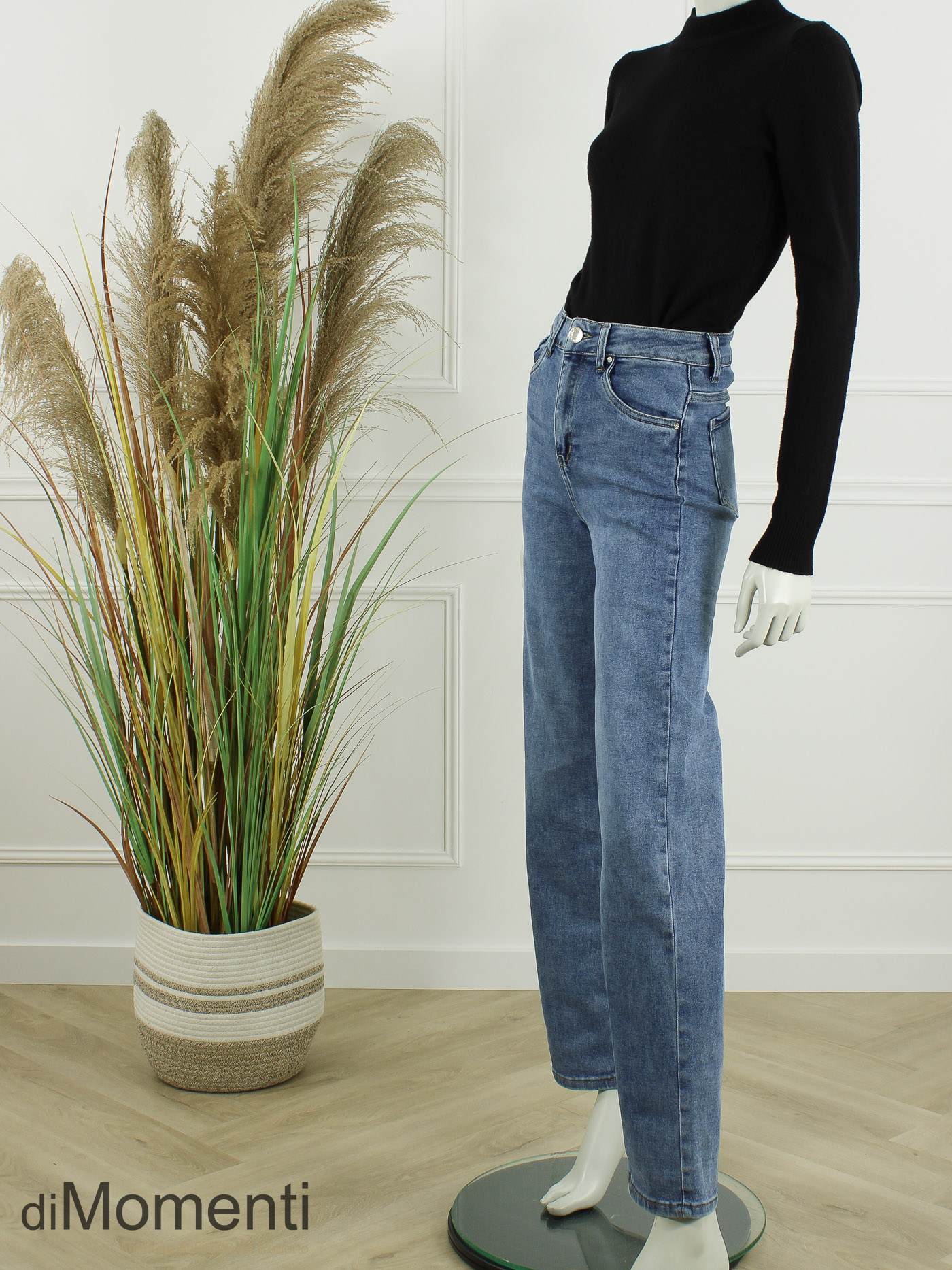 Goodies Wide Leg Stretch Jeans – Blauw