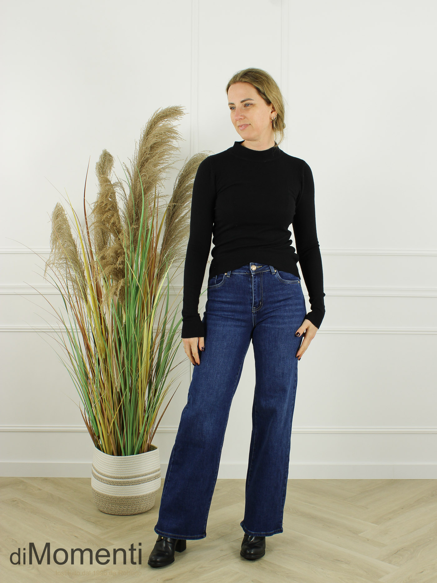 Goodies Wide Leg Stretch Push-Up Jeans - Blauw