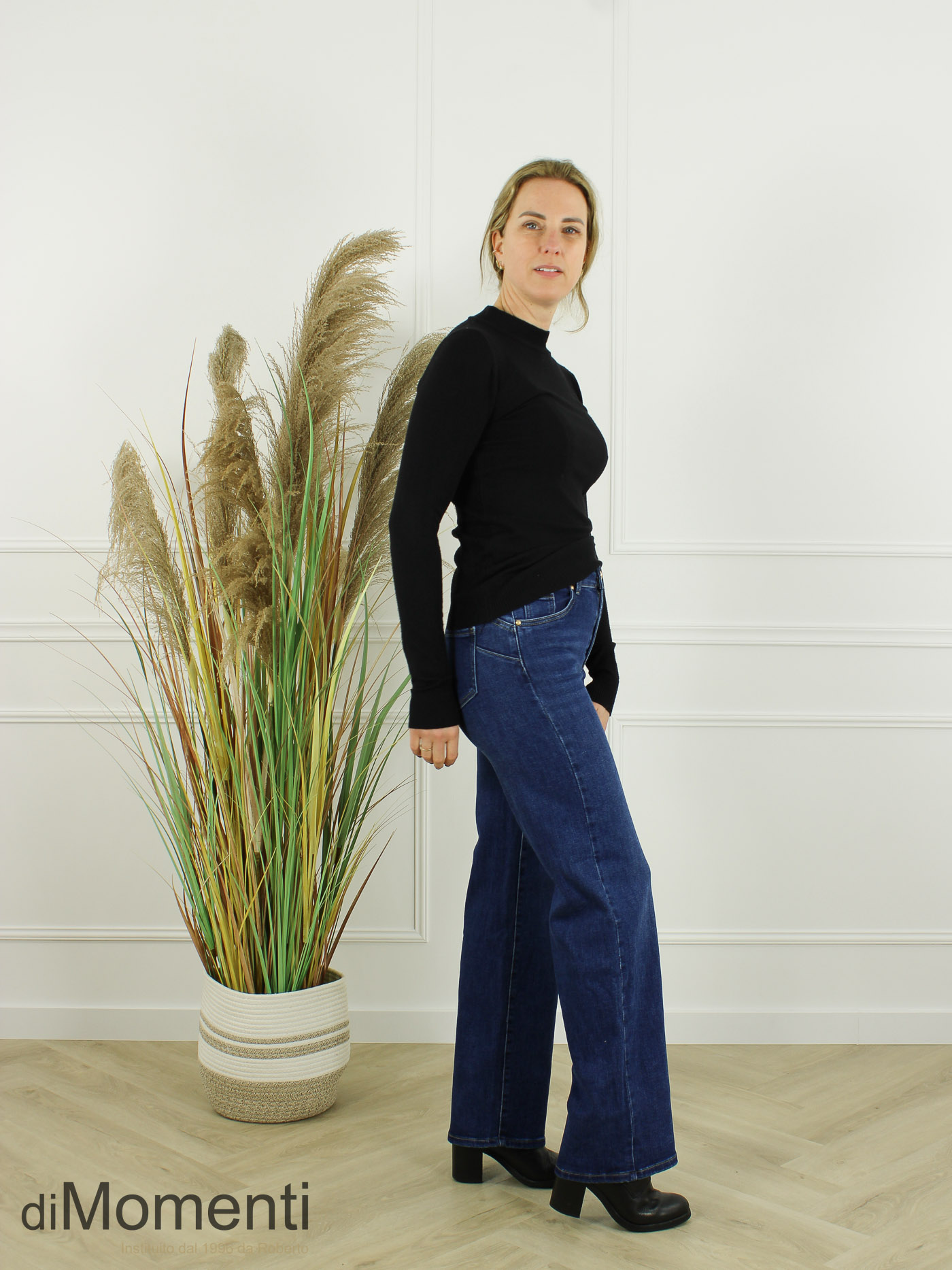 Goodies Wide Leg Stretch Push-Up Jeans - Blauw