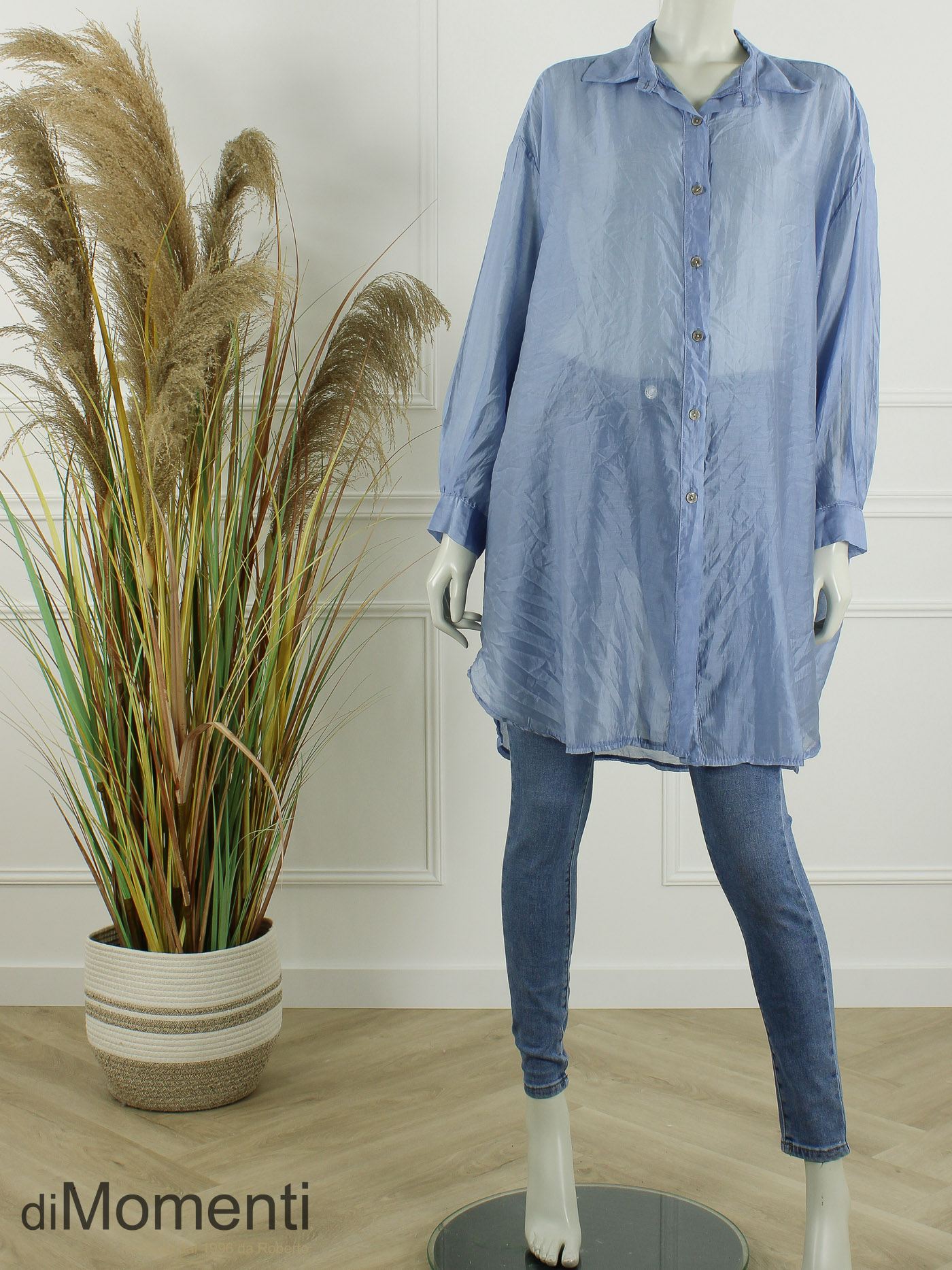 Silky Look Tuniek Steffi - Licht Blauw