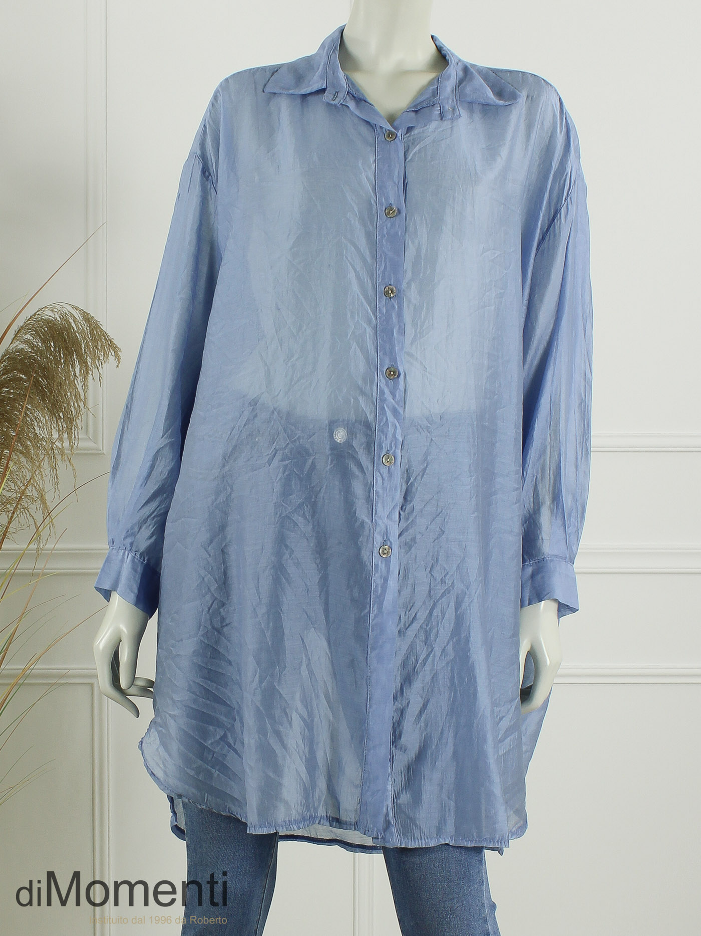 Silky Look Tuniek Steffi - Licht Blauw