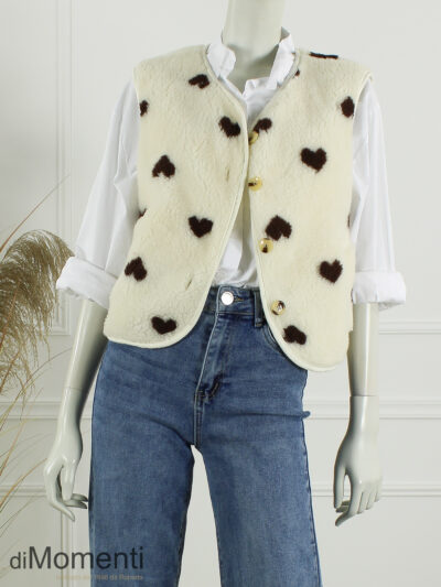 Teddy Gilet Lola - Ecru