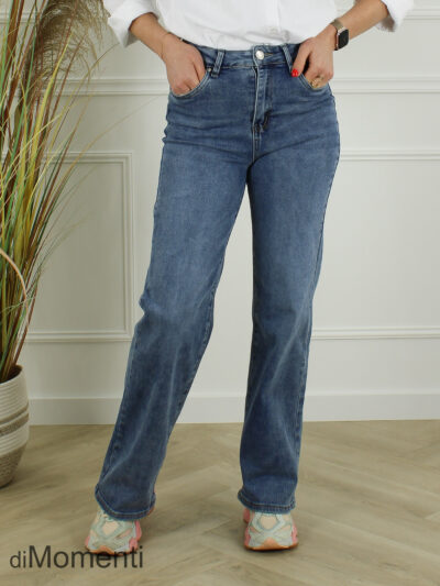 Goodies Wide Leg Stretch Jeans – Blauw