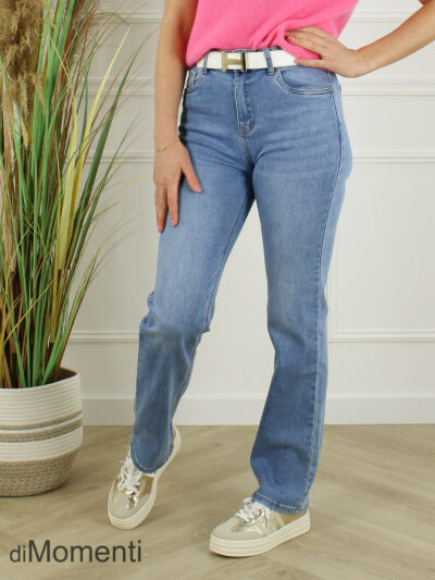 Goodies Straight Leg Stretch Jeans - Blauw
