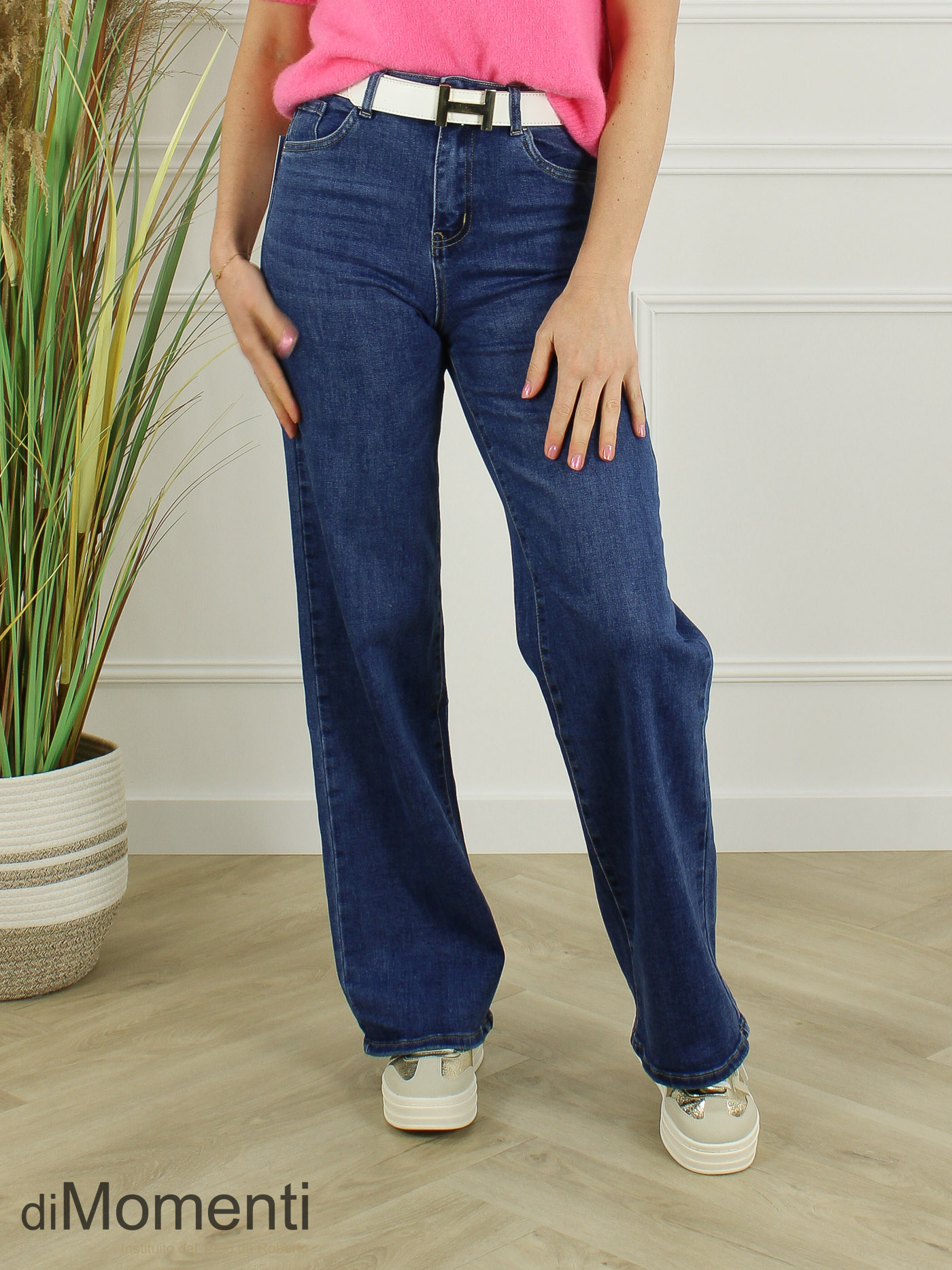 Goodies Wide Leg Stretch Jeans - Blauw