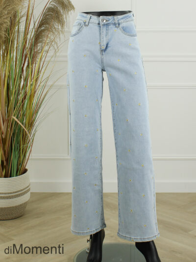 Goodies Wide Leg Stretch Jeans – Blauw Madelief