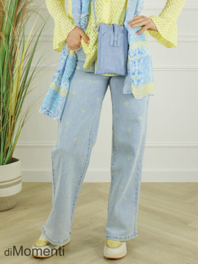 Goodies Wide Leg Stretch Jeans – Blauw Madelief