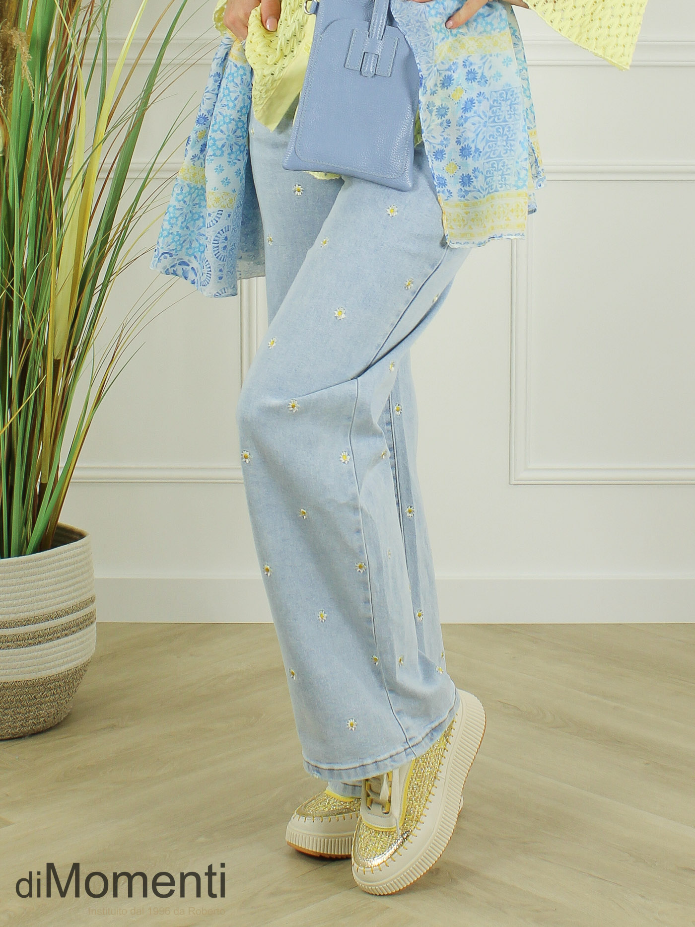 Goodies Wide Leg Stretch Jeans – Blauw Madelief