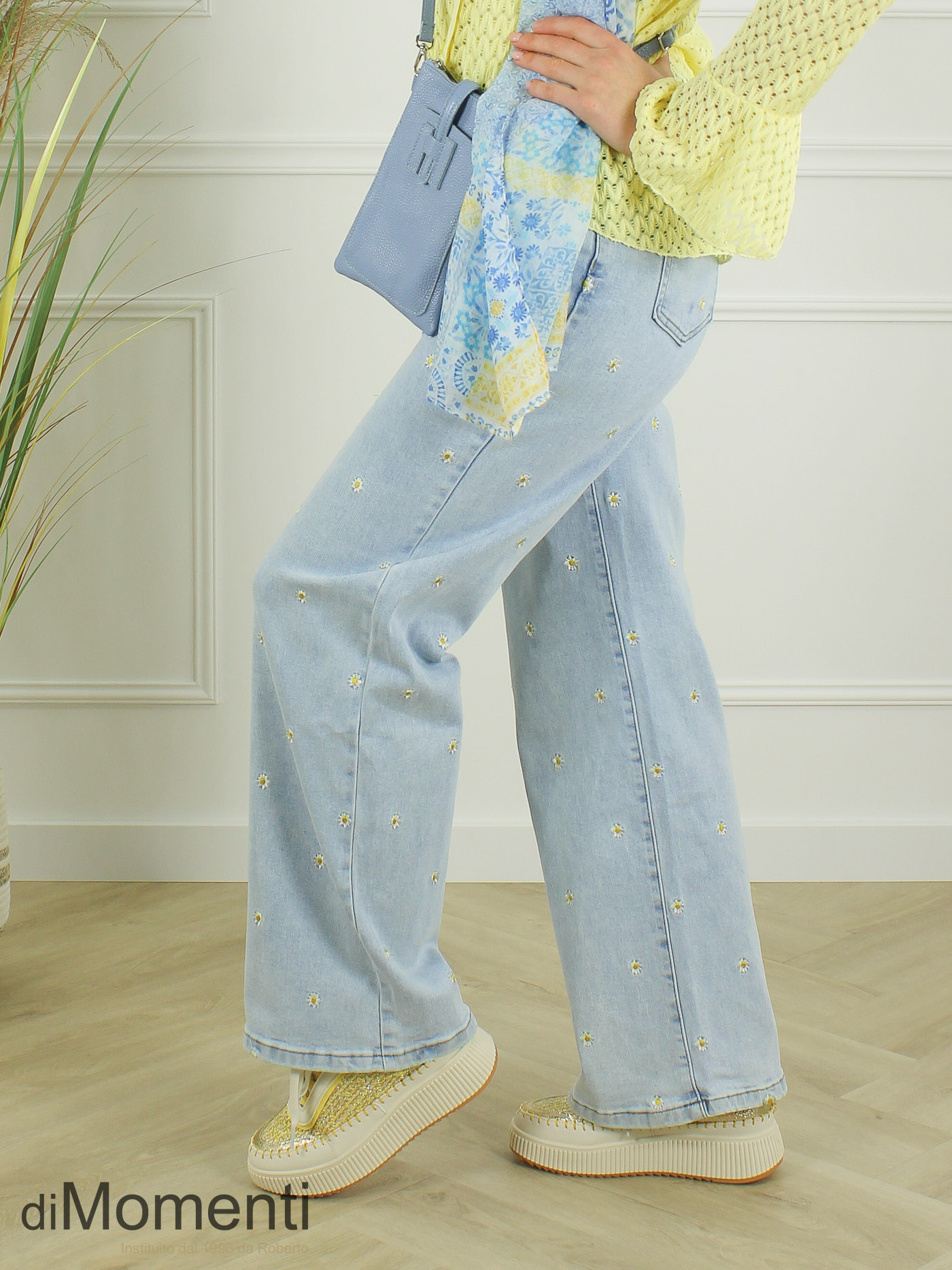 Goodies Wide Leg Stretch Jeans – Blauw Madelief