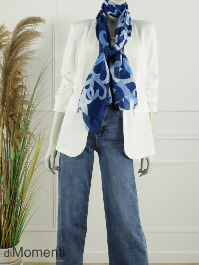 Sjaal Zijde Look Feline - Blauw