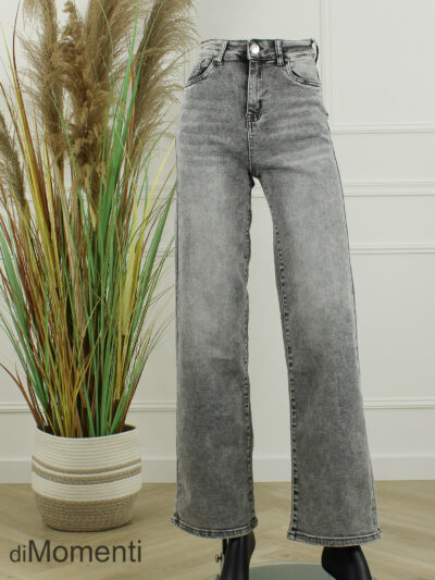 Goodies Wide Leg Stretch Jeans - Grijs
