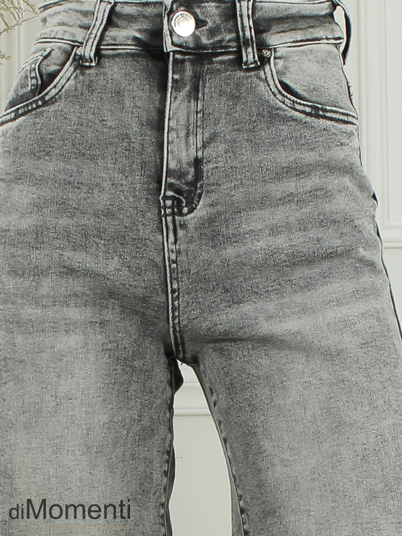 Goodies Wide Leg Stretch Jeans - Grijs