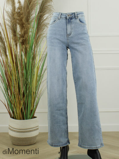 Goodies Wide Leg Stretch Jeans - Blauw