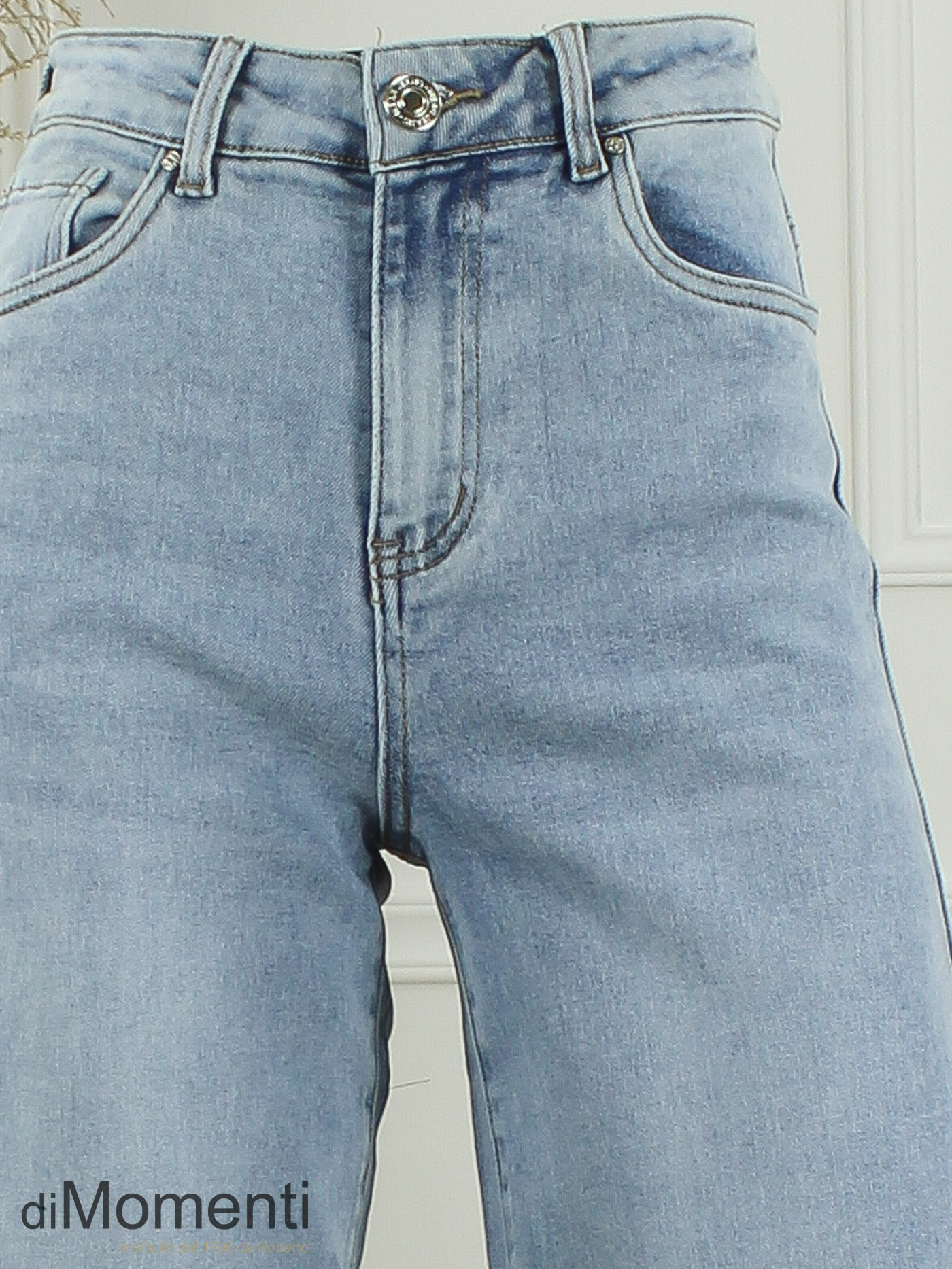 Goodies Wide Leg Stretch Jeans - Blauw