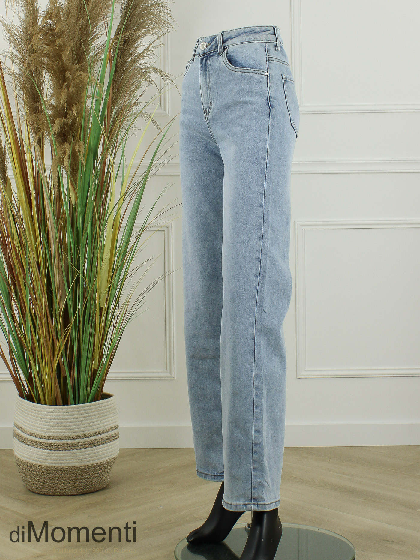 Goodies Wide Leg Stretch Jeans - Blauw
