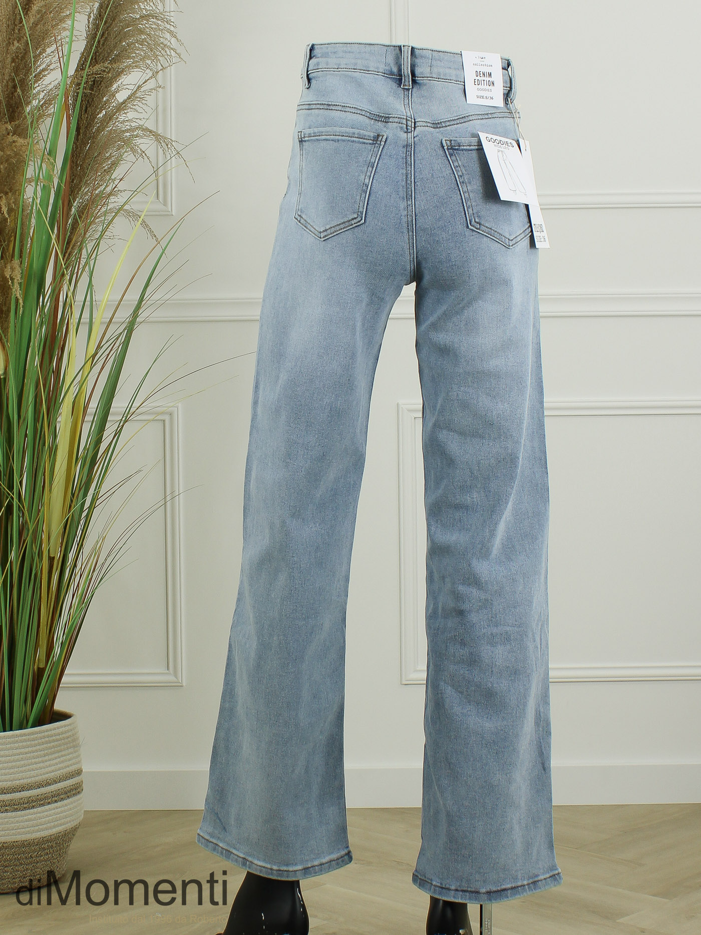 Goodies Wide Leg Stretch Jeans - Blauw