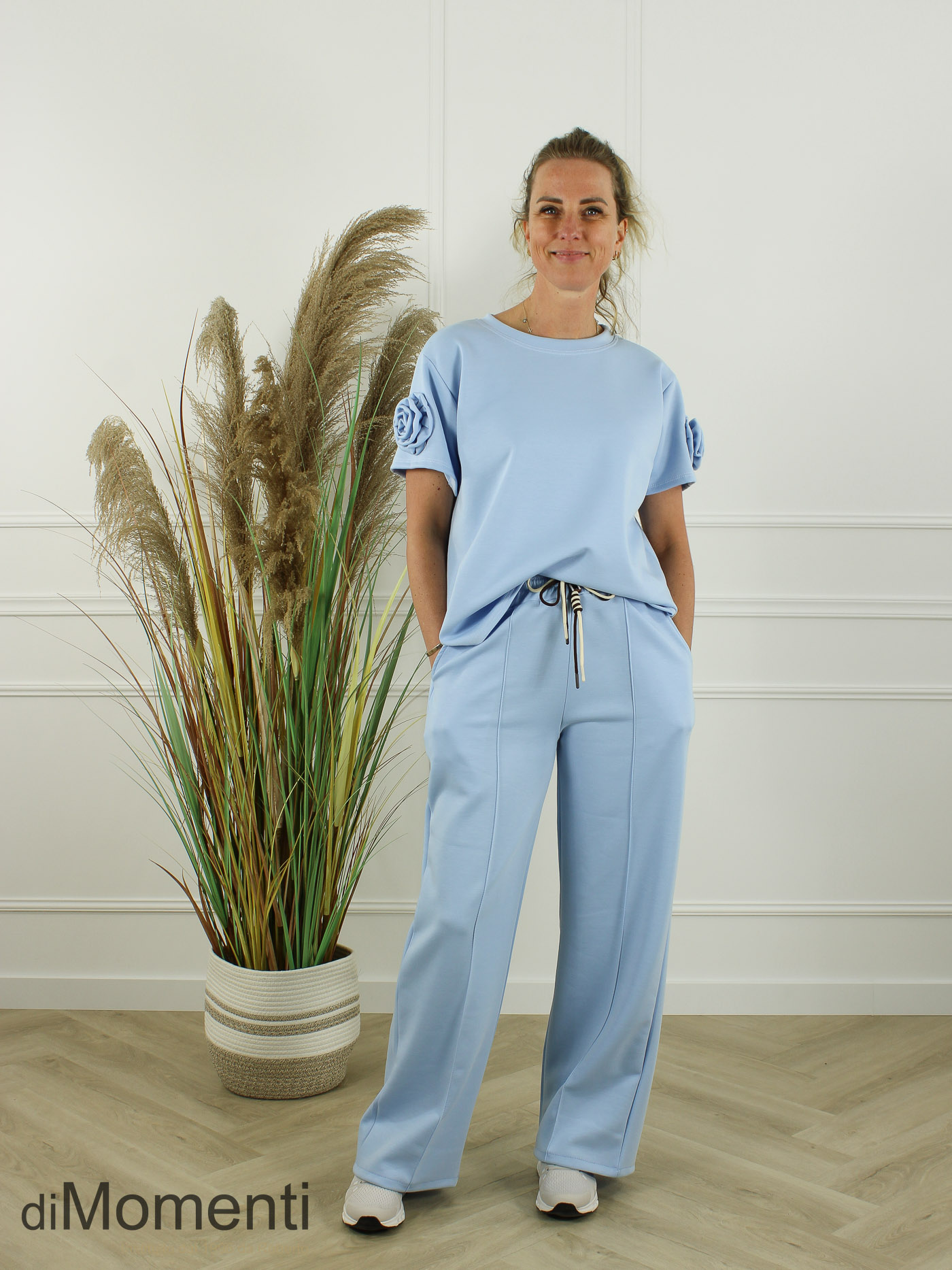 2-Delige Comfy Set Flower - Licht Blauw