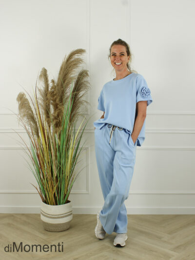 2-Delige Comfy Set Flower - Licht Blauw