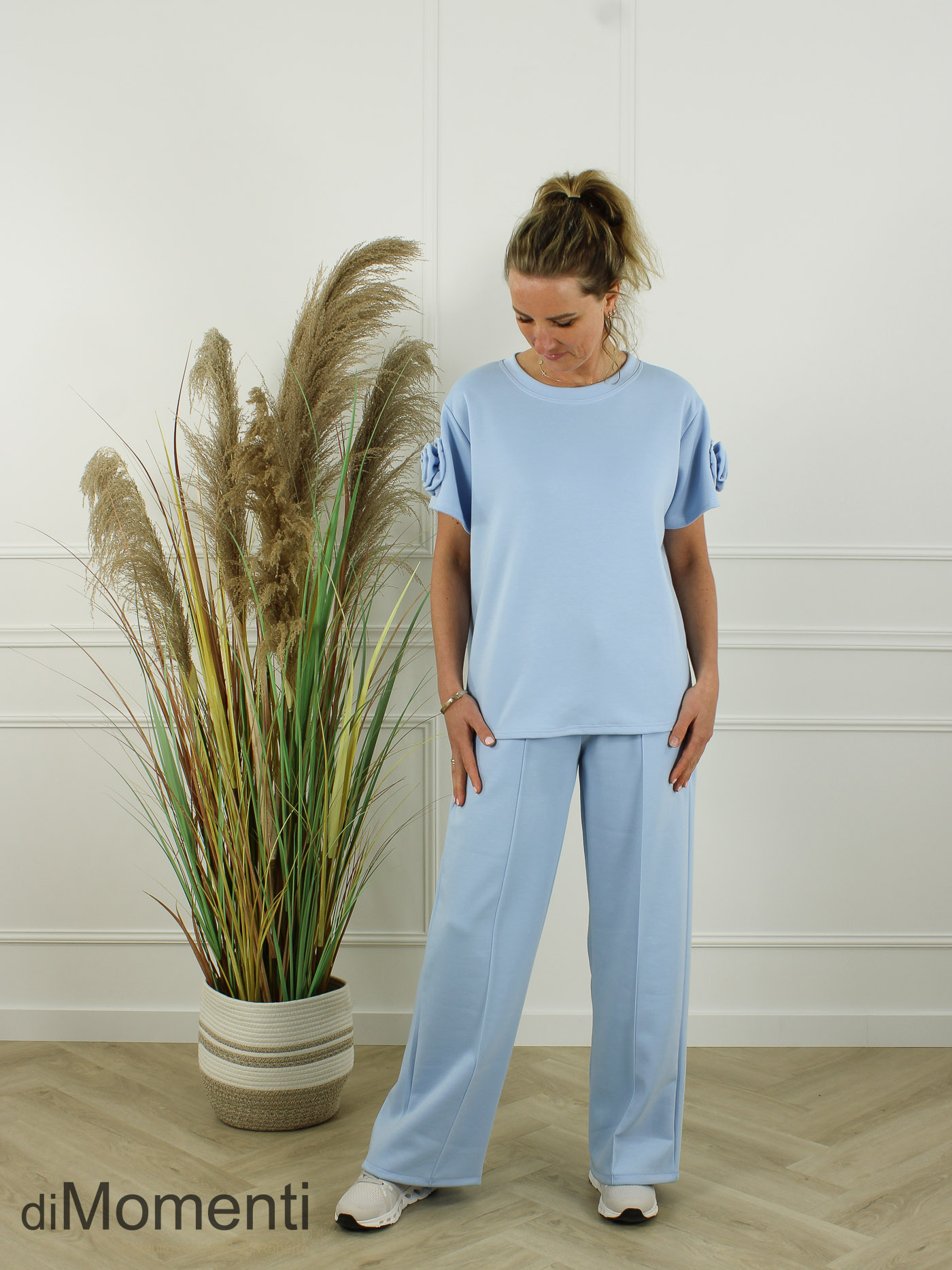 2-Delige Comfy Set Flower - Licht Blauw