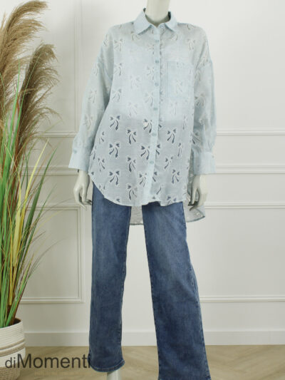 Blouse Strik - Licht Blauw