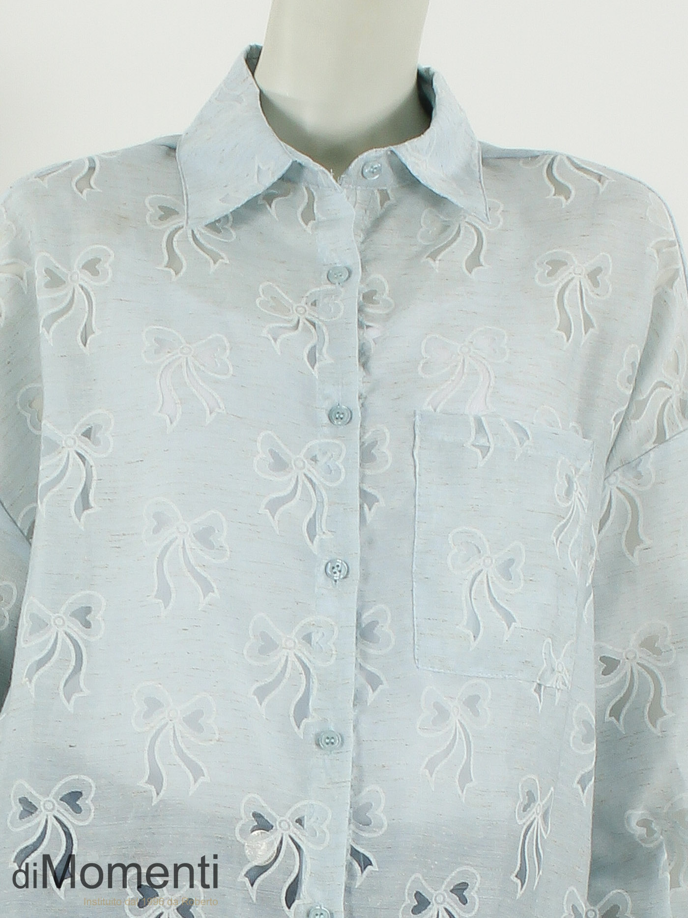 Blouse Strik - Licht Blauw