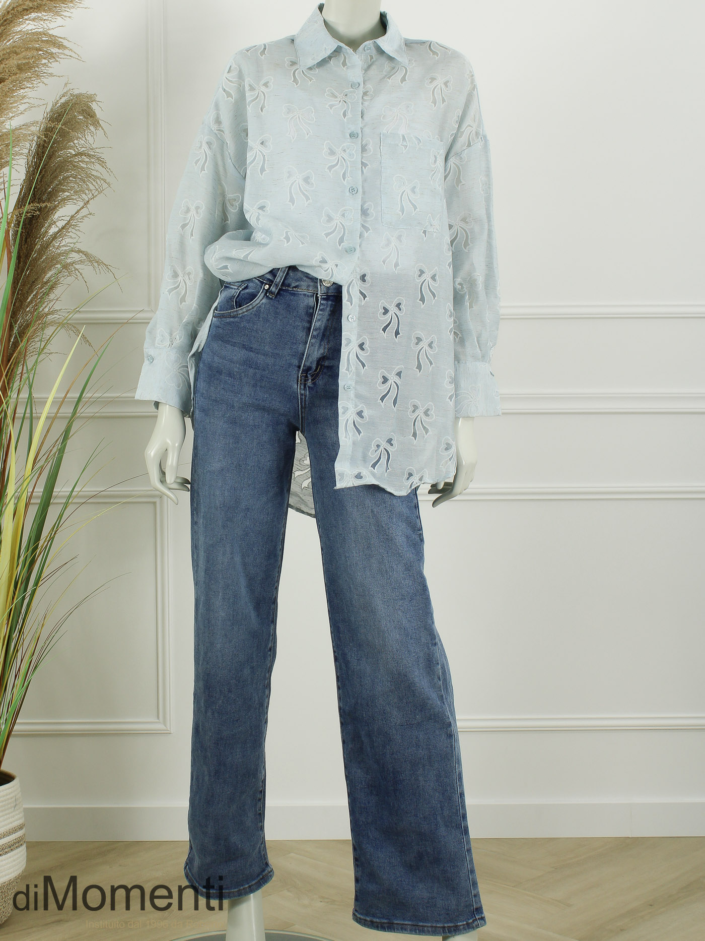 Blouse Strik - Licht Blauw