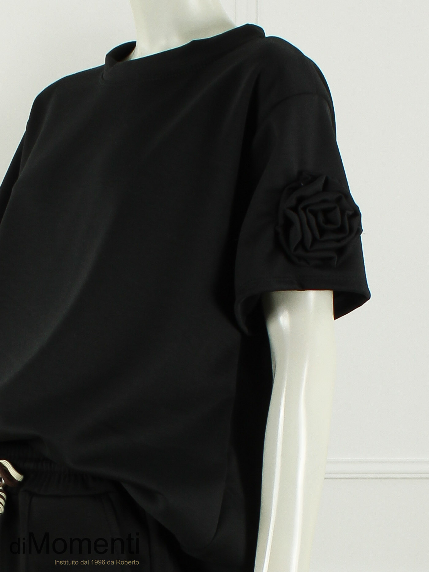 2-Delige Comfy Set Flower - Zwart