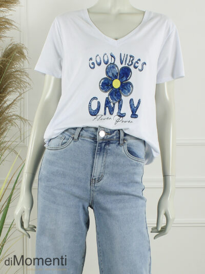 Shirt Good Vibes - Wit