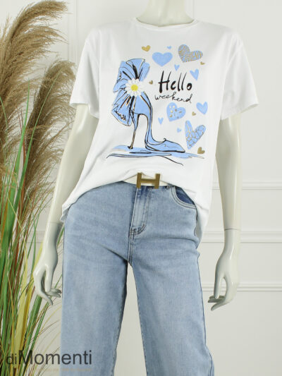 Shirt Hello - Licht Blauw