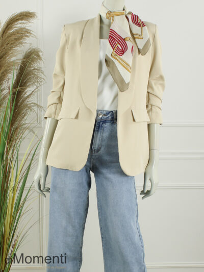 Sjaal Zijde look Chain - Taupe