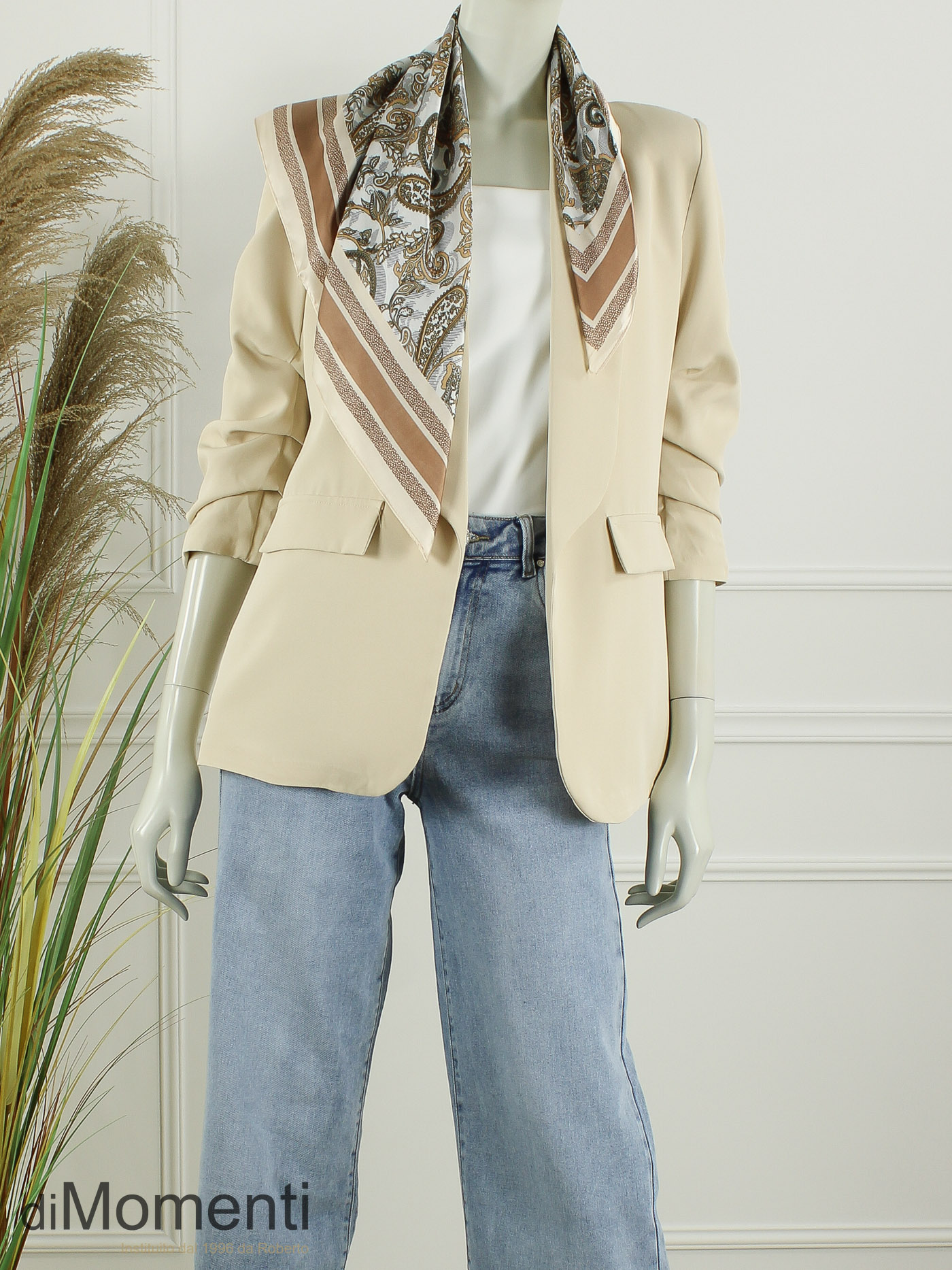 Sjaal Zijde look Classic - Camel