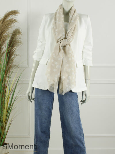 Sjaal Dots - Licht Beige