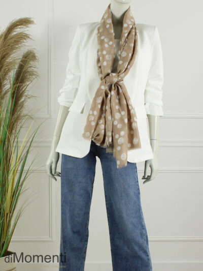 Sjaal Dots - Light Coffee