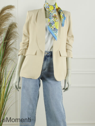 Sjaal Zijde look Lemone - Blauw