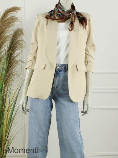 Sjaal Zijde look Midnight - Camel