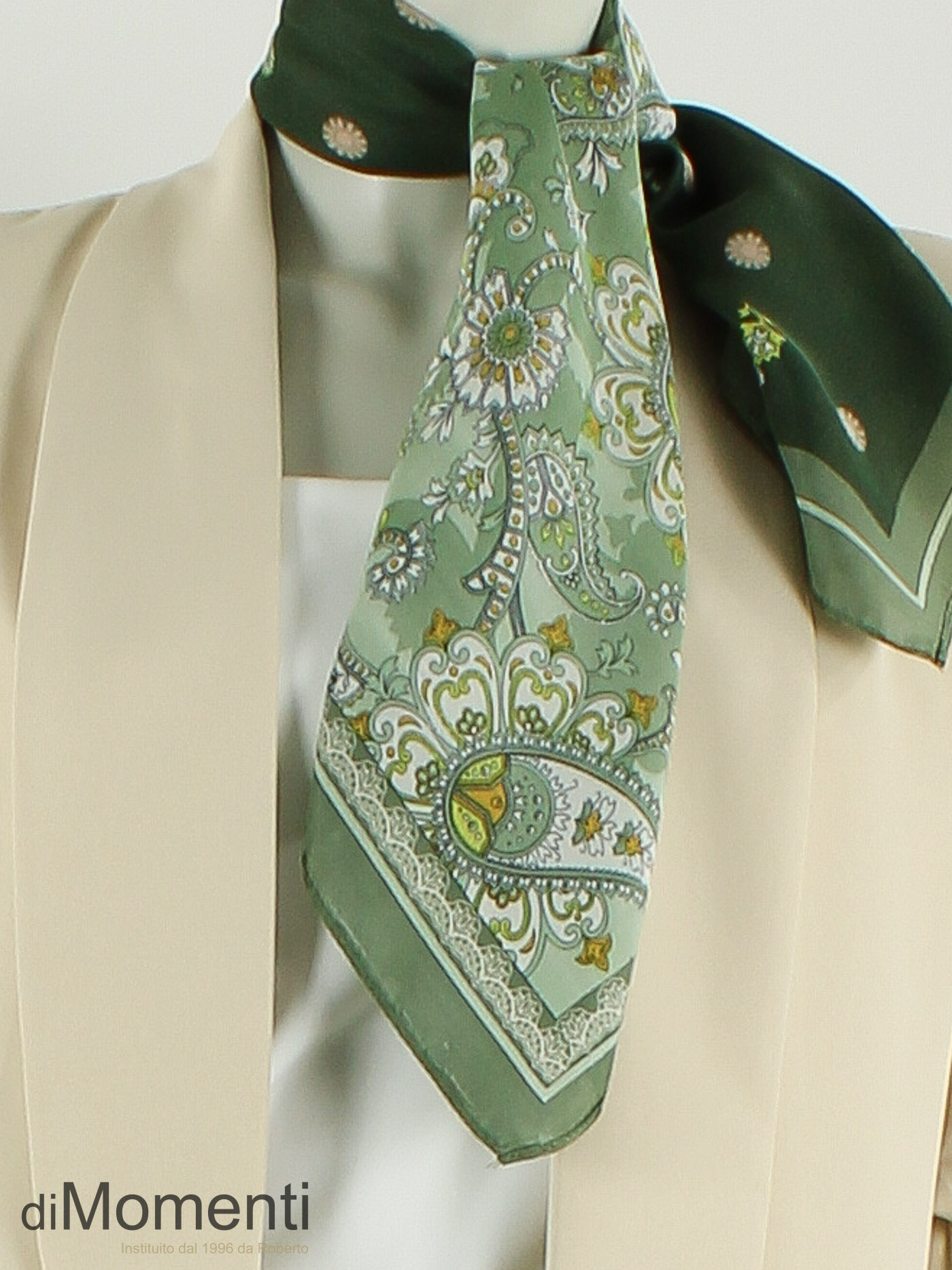 Sjaal Zijde look Midnight - Groen